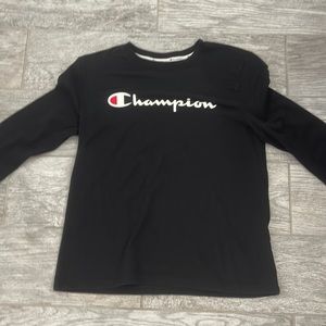 Womens Black Champion Long-sleeve